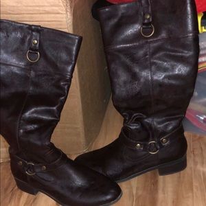 Mid-knee high Rampage dark brown boots